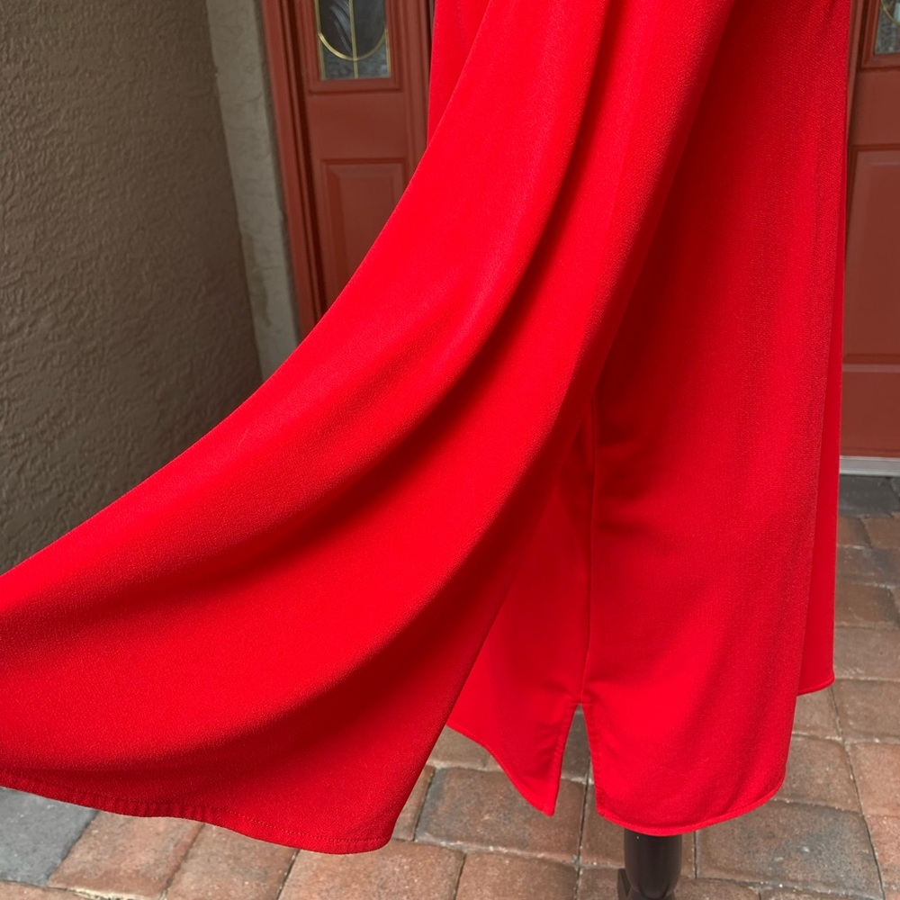 Lauren Ralph Lauren Red Bell Sleeve Tunic Top - Picture 7 of 9
